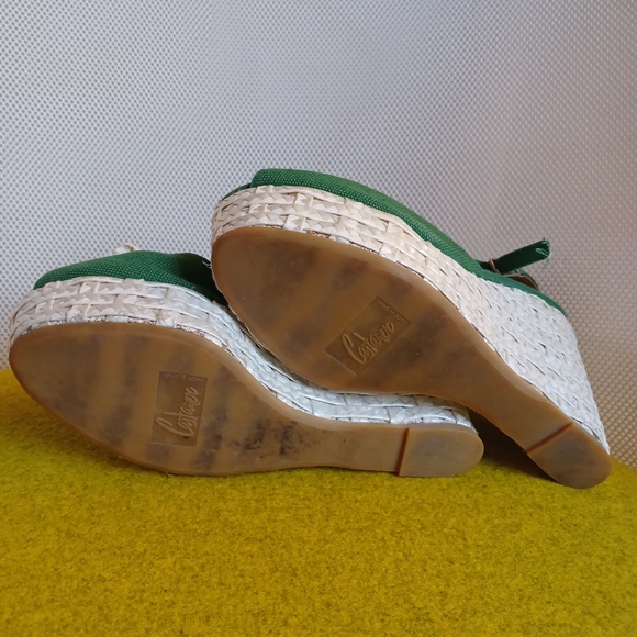 Castaner Green Floral Wedges - Picture 2 of 6